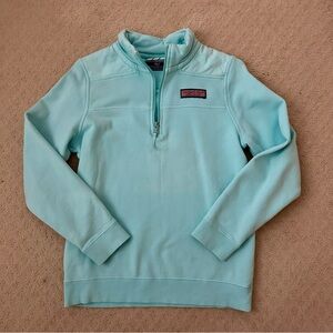 Vineyard Vines ShepShirt Aqua Zip-Up Sweater Boys Size Medium